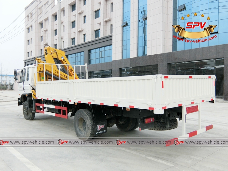 Left back view of 5 Ton Self loader truck Dongfeng